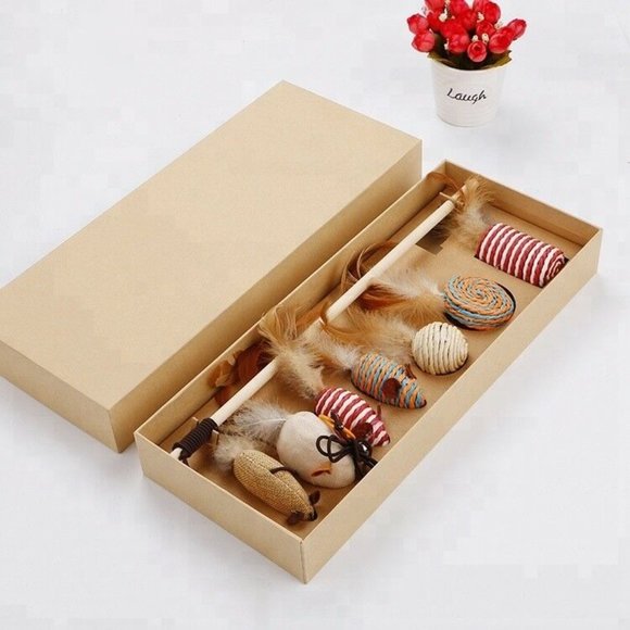 Interactive Cat Teaser Toy 7 Piece Play Set with Gift Box - Picture 3 of 4